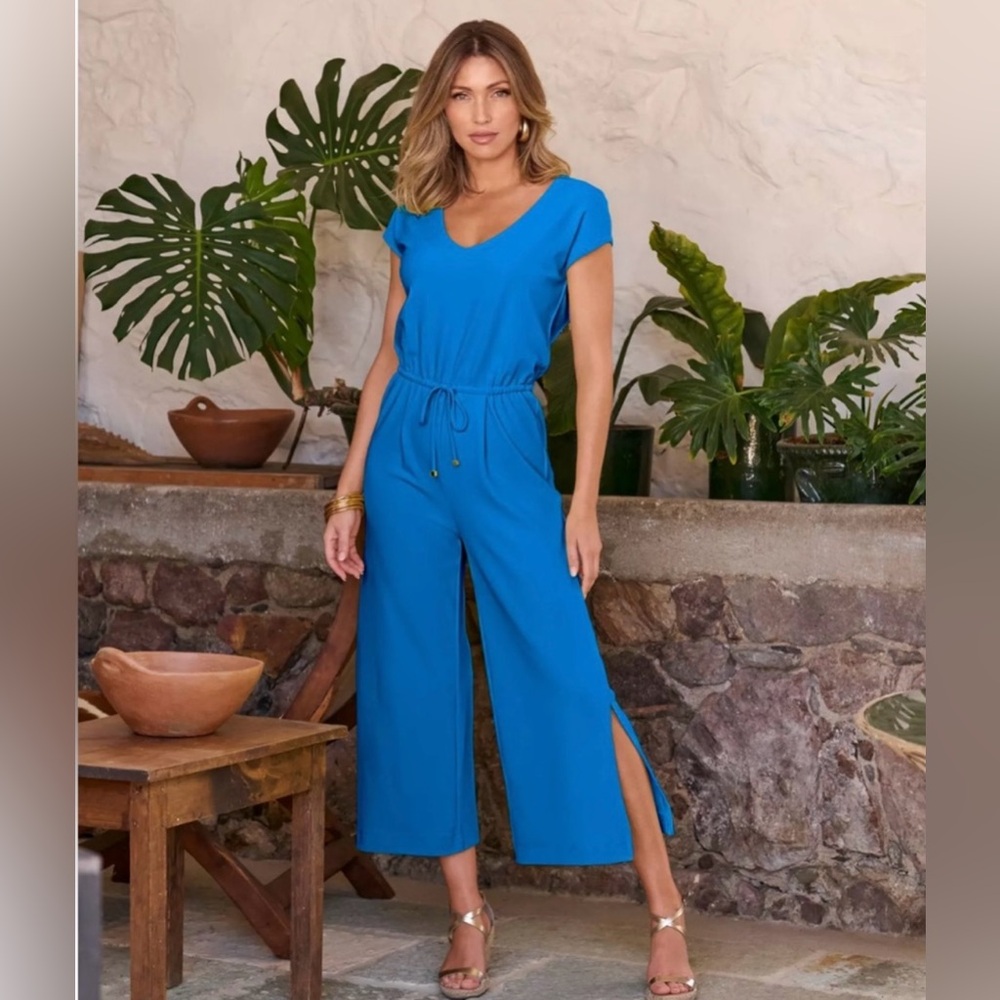 Boston Proper Crop Jumpsuit NWT